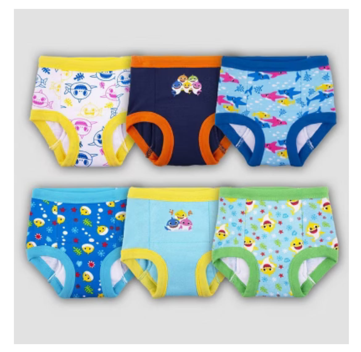 Ropa interior de entrenamiento para niños pequeños Baby Shark 6pk - talla 2T