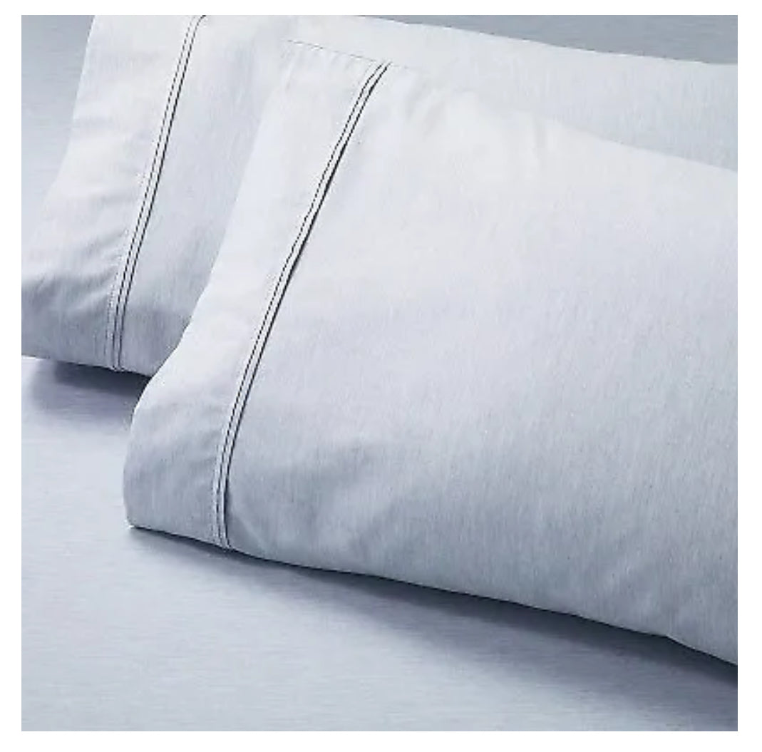 Juego de 2 fundas de almohada teñidas de mezcla estándar gris Azulado - Heart & Hand with Magnolia
