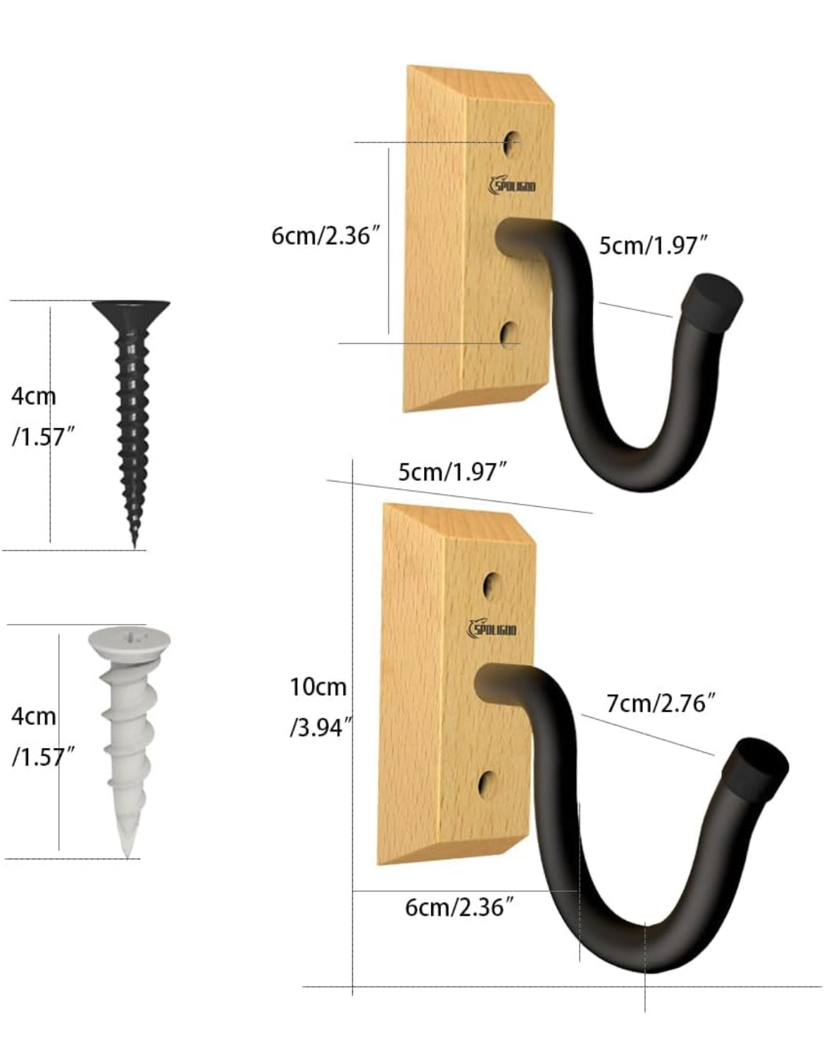 Bastidores de pared, soporte de pared multifuncional, adecuado para habitación, estudio, sala de exposición y garaje. Set de 4 incluye tornillos y tarugos