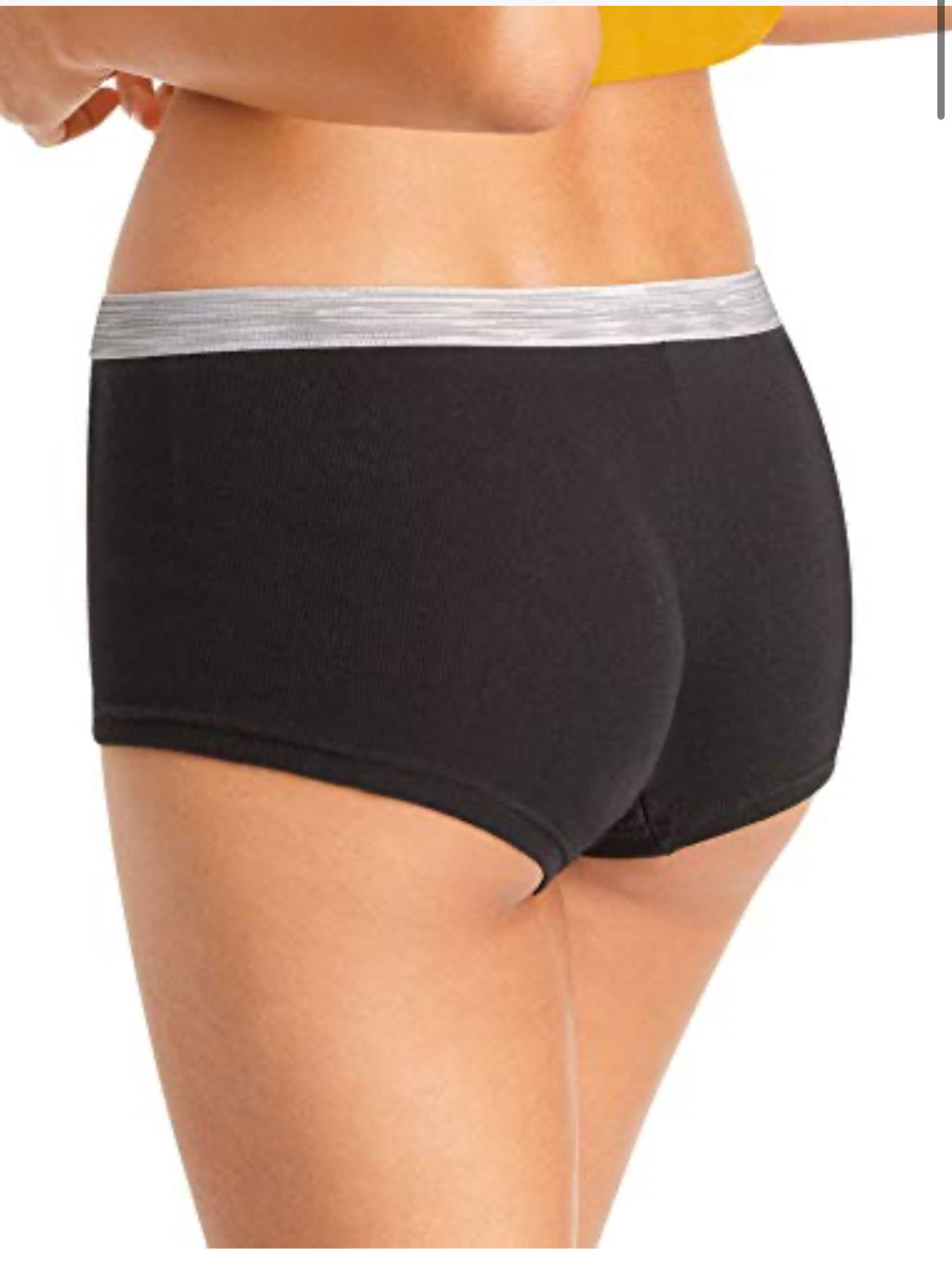 Ropa interior de algodón para mujer de Hanes, que absorbe la humedad, paquete de 6 surtidos Talla 7/ L