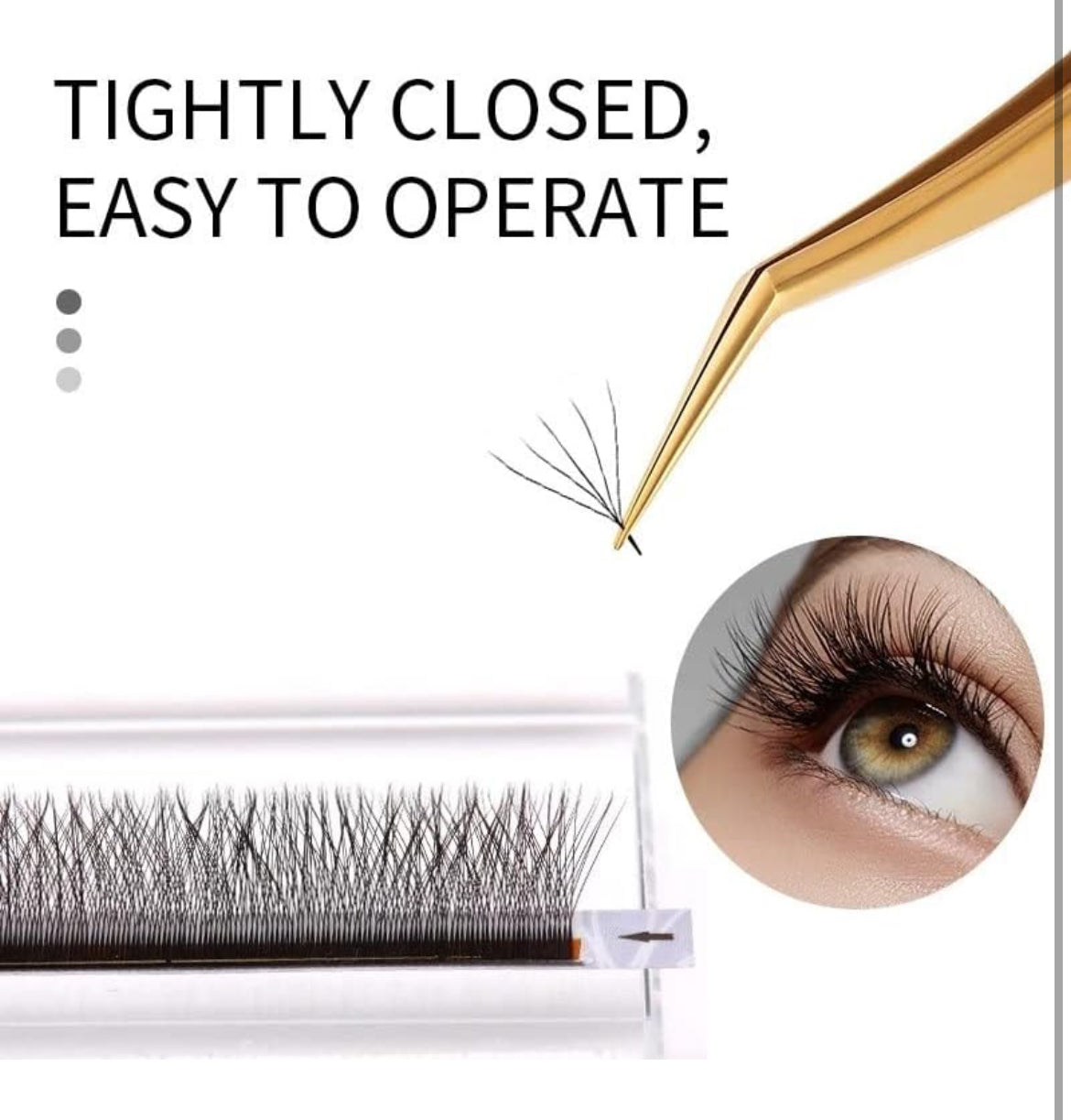 Juego de 7 pinzas de extensión de pestañas, pinzas de precisión doradas, juego de herramientas de maquillaje