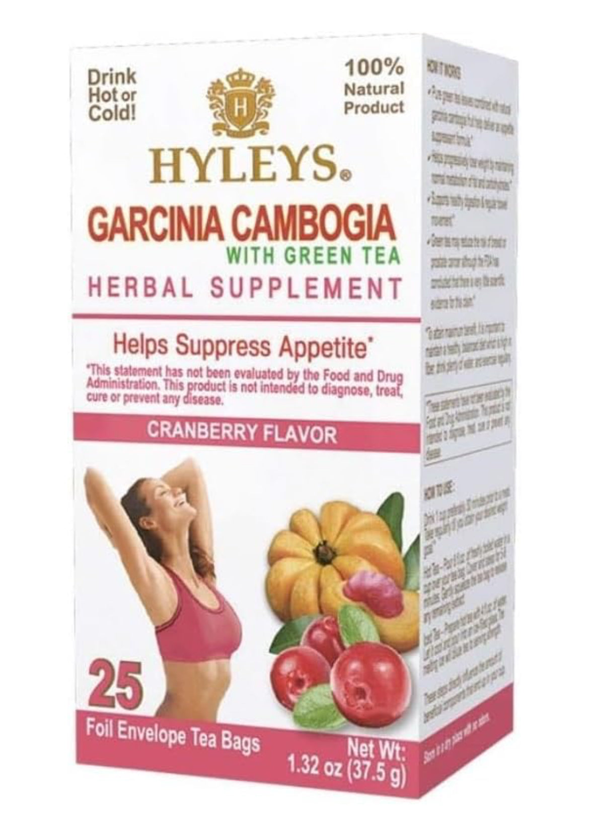 Hyleys Garcinia Cambogia - Té de arándano (25 bolsas)