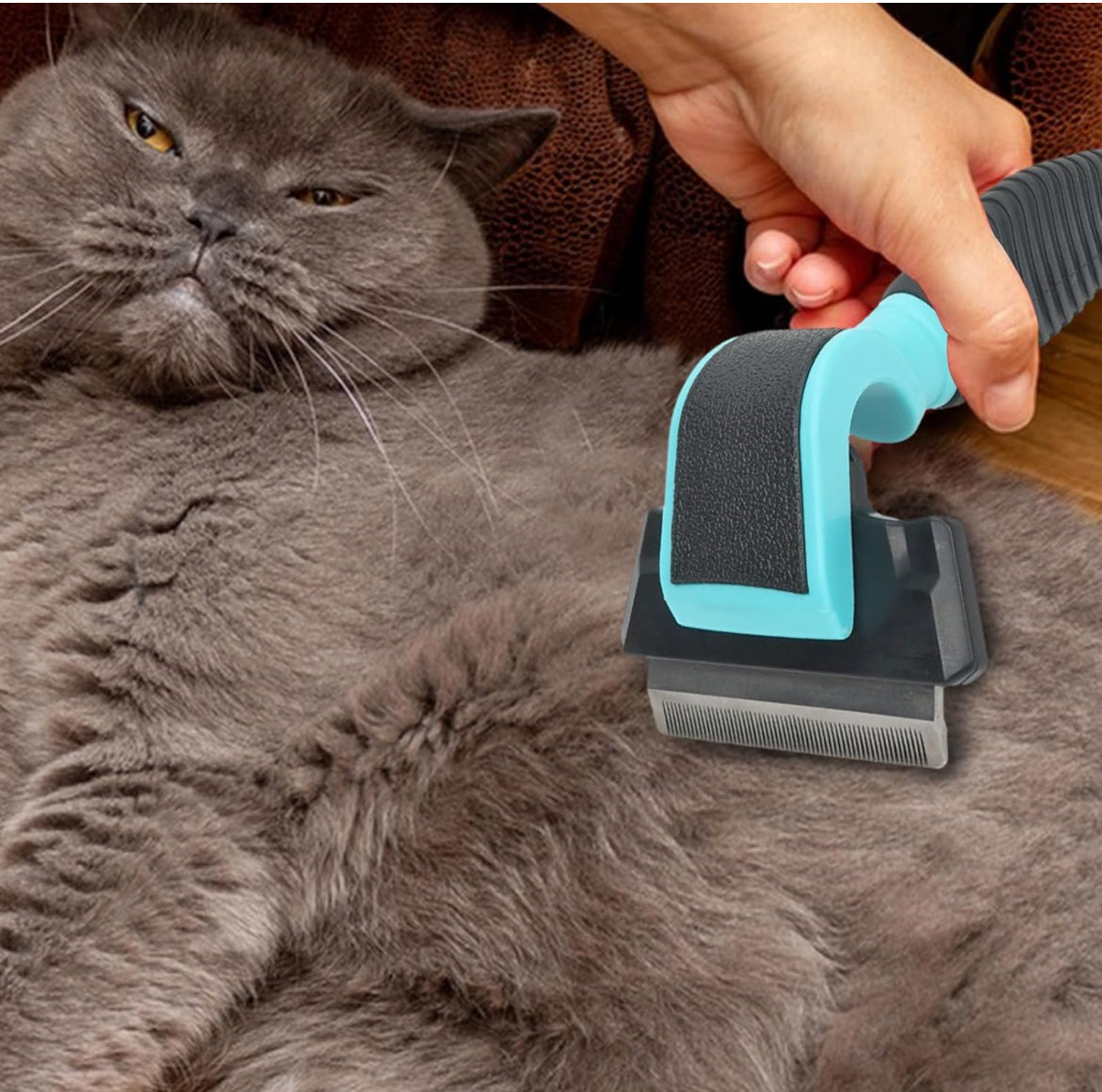 Cepillo de pelo parCepillo de pelo para mascotas, cepillo de aseo para mascotas, rastrillo de doble cara para pelar y desenmascarar para perros y gatos, cepillo extra ancho para aseo de perros, cepillo para perros para desprendimiento, peine para mascotas