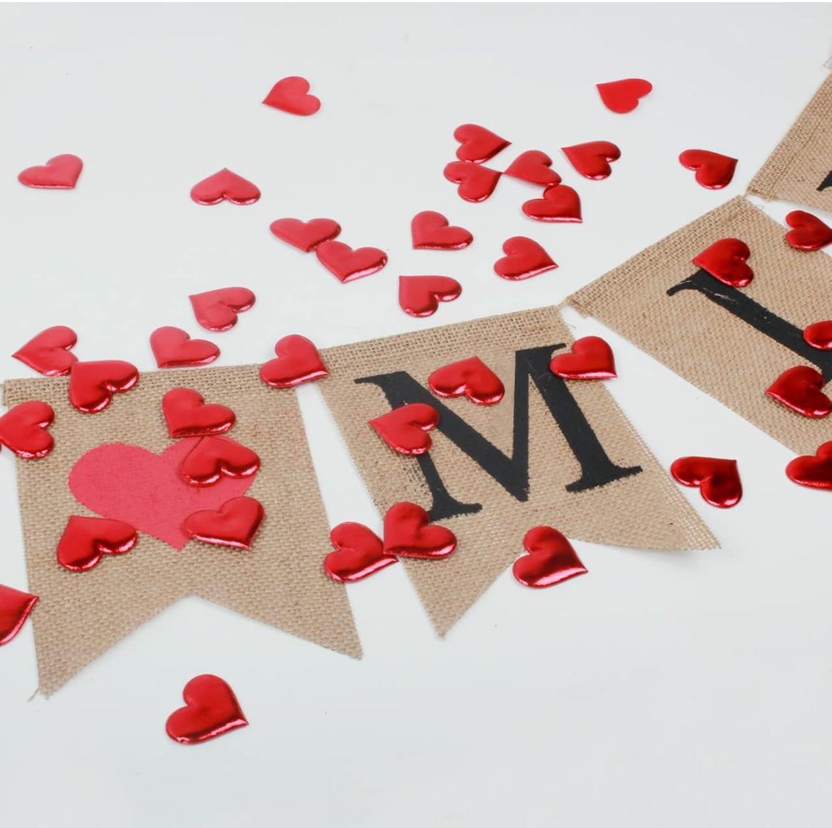 Cartel de arpillera con texto en inglés «Be Mine» para decoración de matrimonio, accesorios de cabina de fotos, suministros para decoración del día de San Valentín, decoración