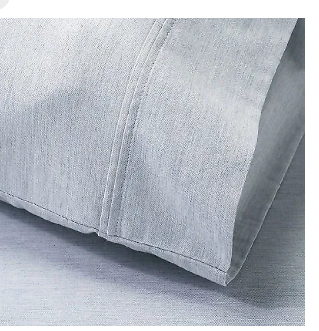 Juego de 2 fundas de almohada teñidas de mezcla estándar gris Azulado - Heart & Hand with Magnolia
