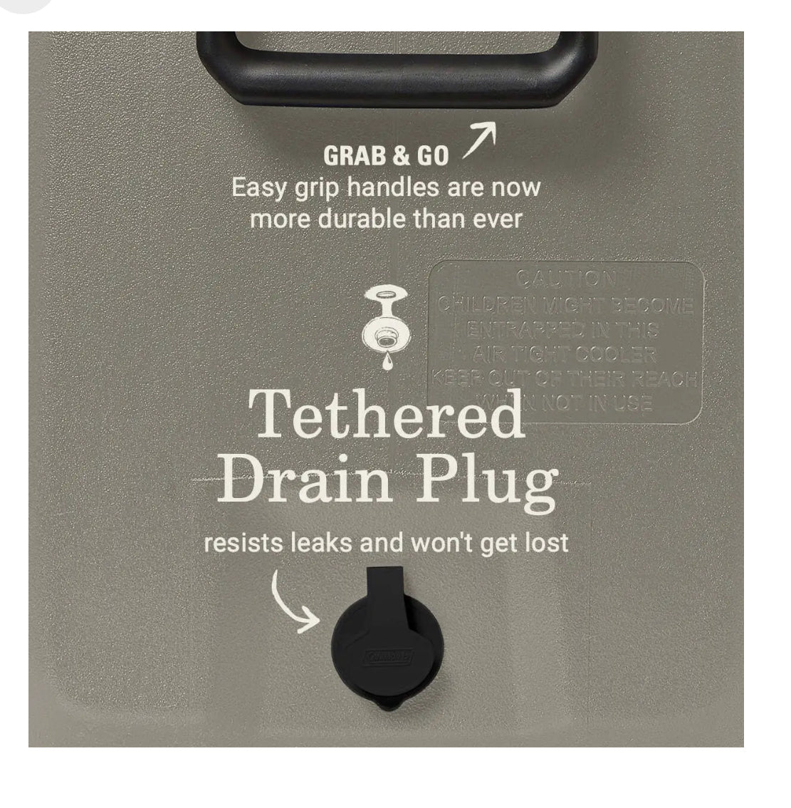 Hielera de pecho duro Coleman 316 serie 120QT, ceniza plateada