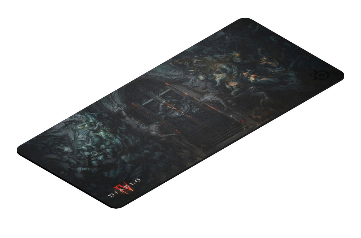 SteelSeries - Alfombrilla de mouse / raton para juegos de tela QcK (XXL) - Diablo IV Edition - Negro