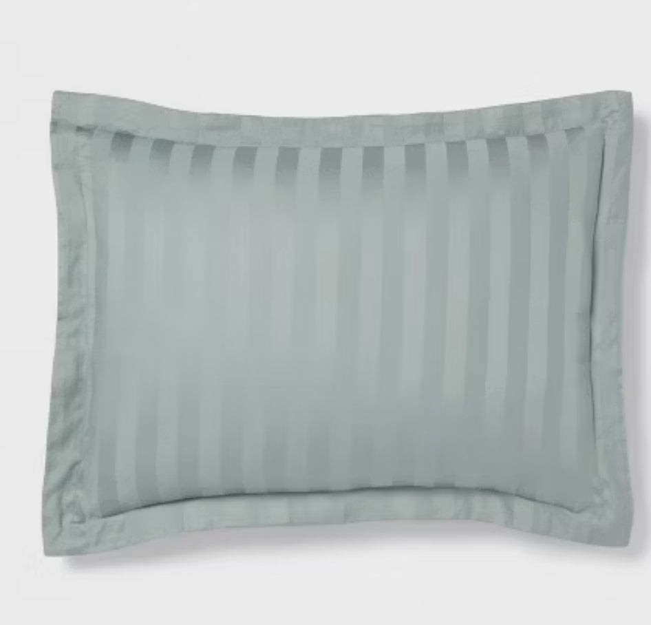 Funda para Duvet - Juego de funda nórdica y funda nórdica de damasco a rayas de lujo de lujo - Threshold™ - Tamaño Full/Queen- Color
Light Teal Green