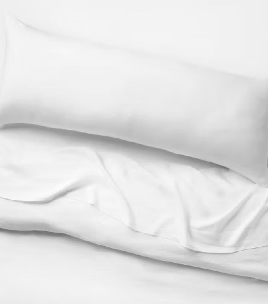 Funda de almohada de lino para el cuerpo - Casaluna™ - blanca