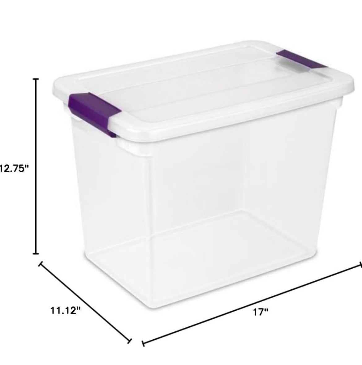 Caja de almacenamiento Clear View Latch, 27 cuartos de galón- Sterilite