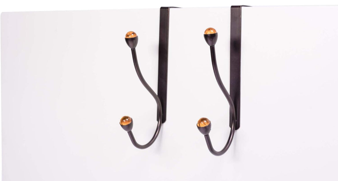 Elegant Home Fashions Ganchos de puerta, ámbar