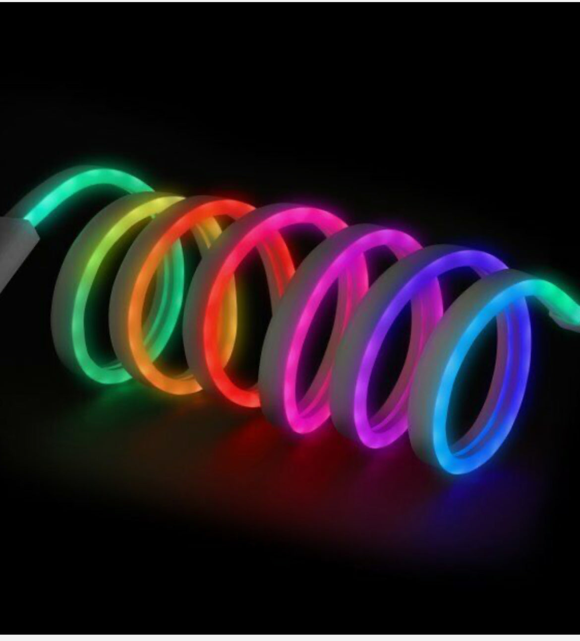 Monster Smart 6,5 ft neón flexible + tira de luz LED cable de memoria 3D núcleo reactivo al sonido-