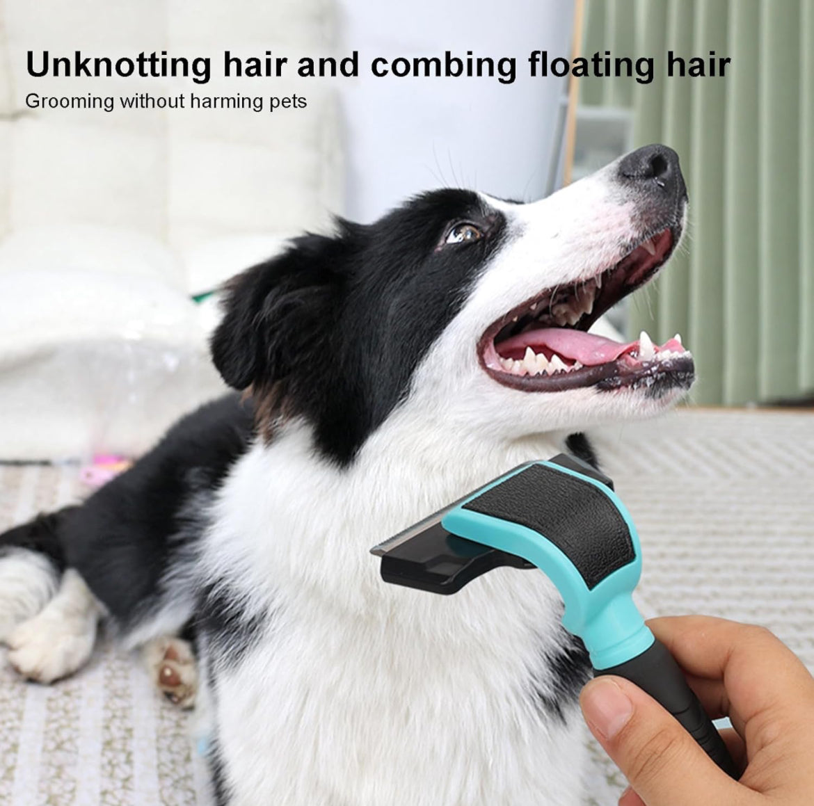 Cepillo de pelo parCepillo de pelo para mascotas, cepillo de aseo para mascotas, rastrillo de doble cara para pelar y desenmascarar para perros y gatos, cepillo extra ancho para aseo de perros, cepillo para perros para desprendimiento, peine para mascotas