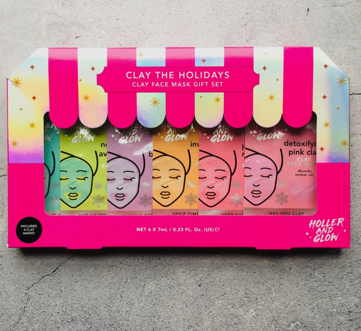 Holler And Glow Clay Arcilla Facial Máscara Facial Regalo