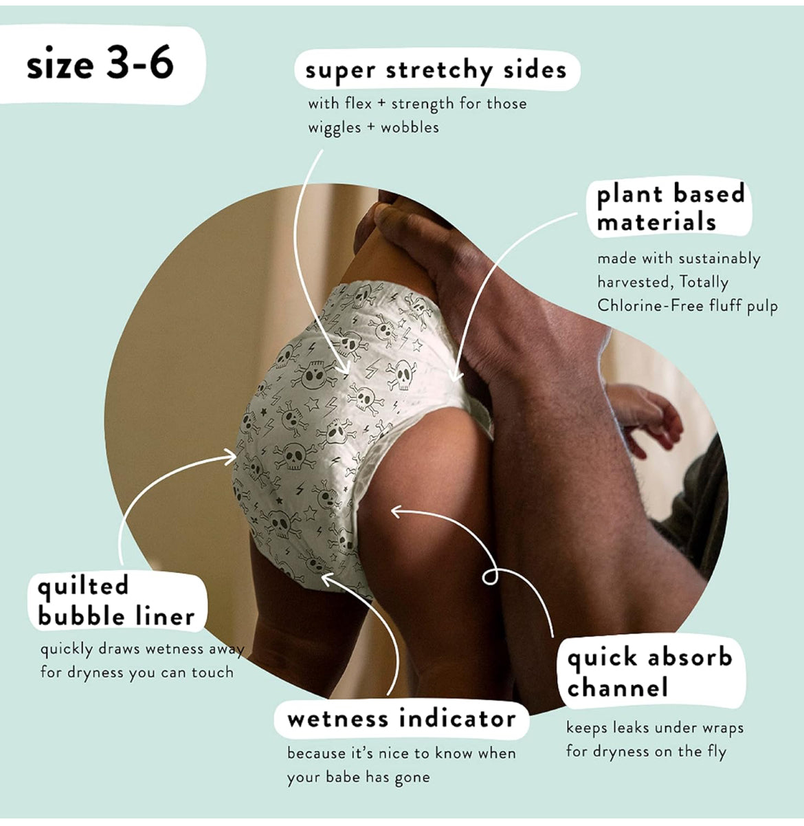 Pañales ecológicos de The Honest Company | De origen vegetal, sostenibles | Wingin' It + Catching Rainbows | Club Box, talla 5 (más de 27 libras), 50 unidades
