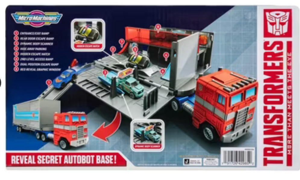 Juego de transporte de transformadores Optimus Prime de micromáquinas