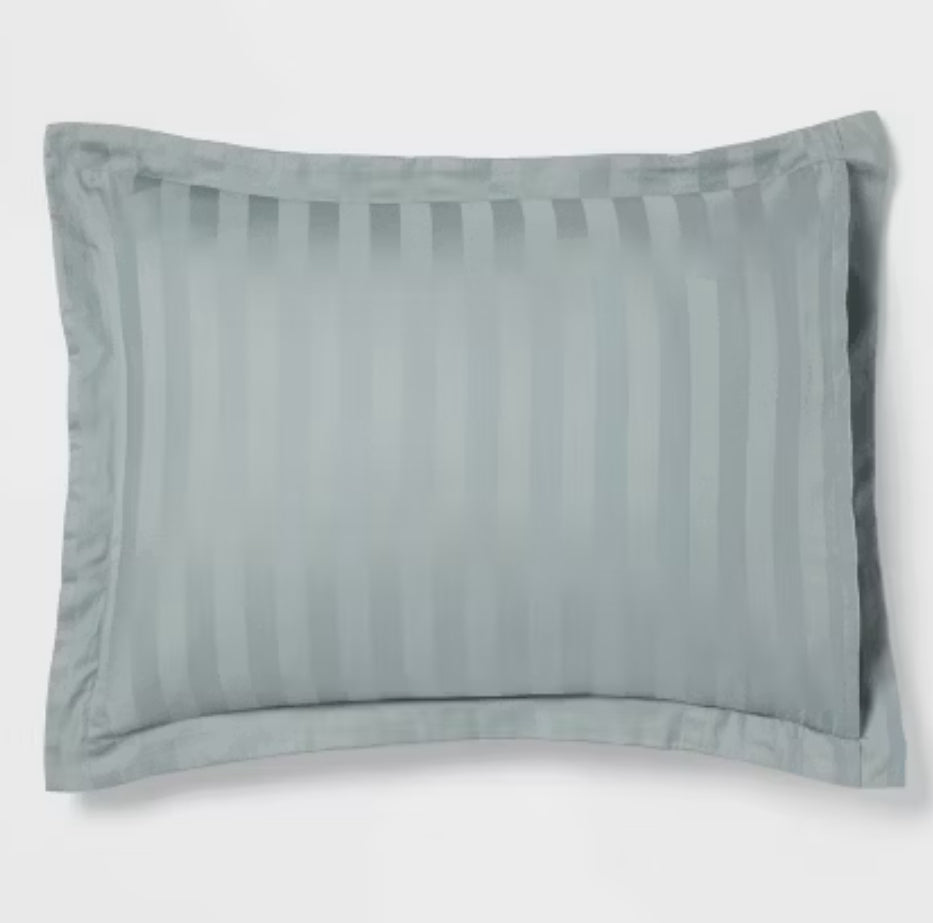 Funda para Duvet - Juego de funda nórdica y funda nórdica de damasco a rayas de lujo de lujo - Threshold™ - Tamaño Full/Queen- Color
Light Teal Green