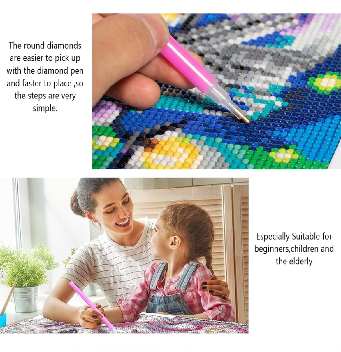 Kit de pintura de diamantes 5D de 16 x 20 pulgadas para adultos y niños, bordado de punto de cruz, pintura de diamantes de imitación de cristal, imágenes, artes, decoración de pared, kits de puntos