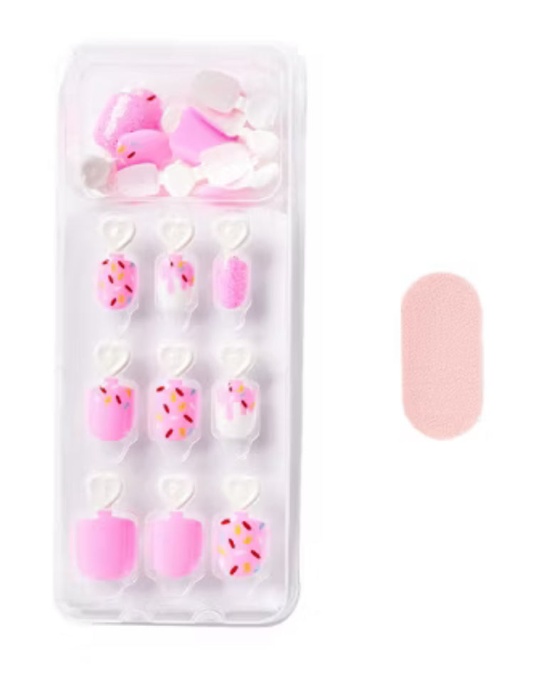 ImPRESS Press-On Manicure Mini Press-On Nails para niños - Super Duper - 21pcs