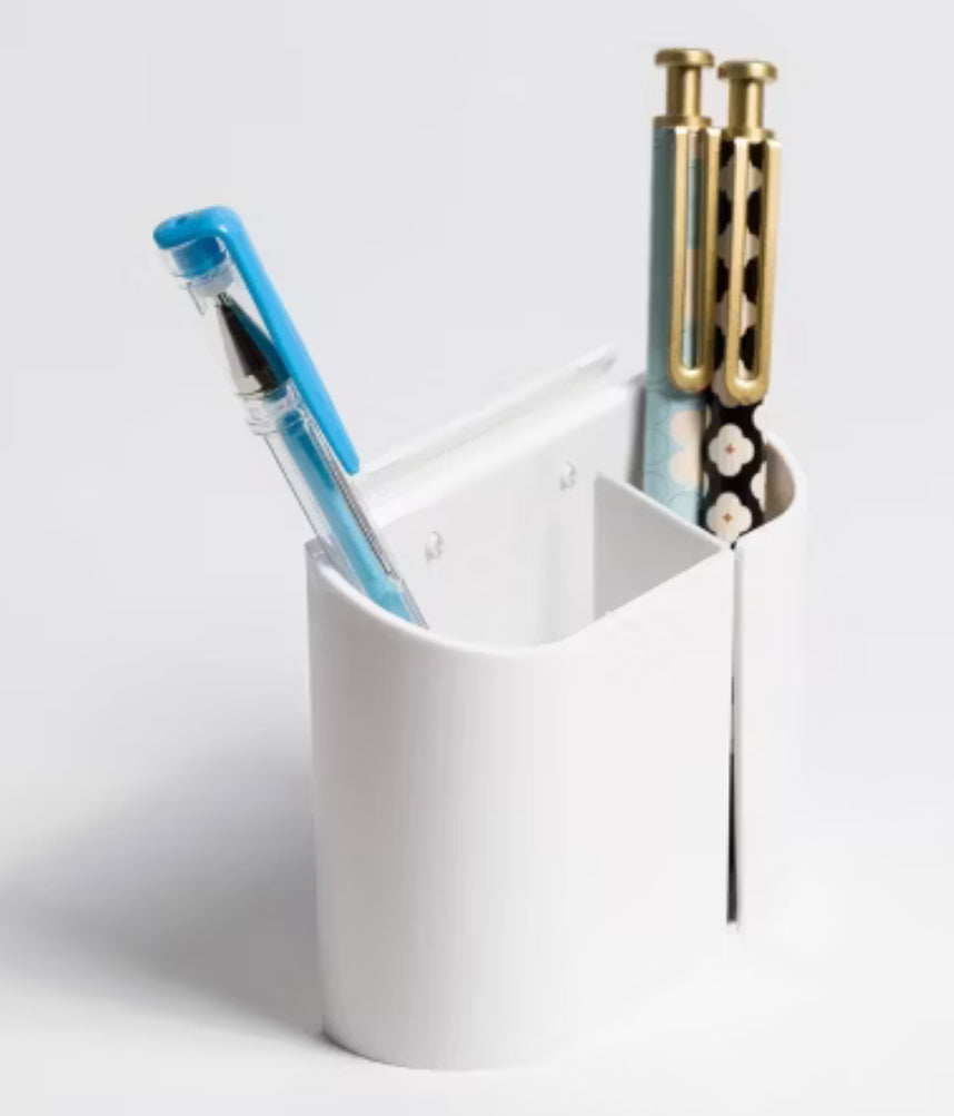 U Brands Utility Cup Magnetic Storage GRUV White- organizador magnético
