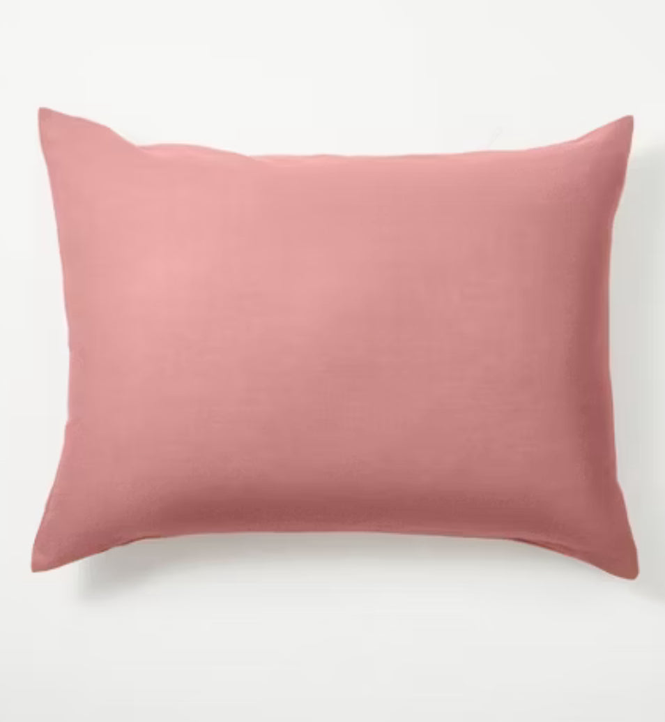 Juego de edredón y funda de lino - Casaluna™ para Duvet- tamaño King - color Rose