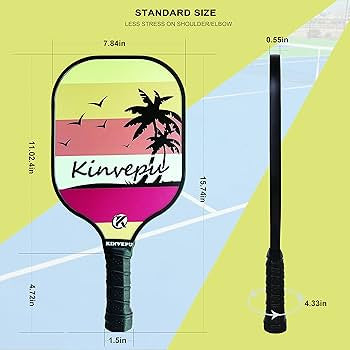 Pickleball Paddles - Juego de 4 palas de pickleball, juego de 4 raquetas de pickleball de grafito incluye juego de 4, 6 bolas, 1 bolsa y 4 agarres de pickleball