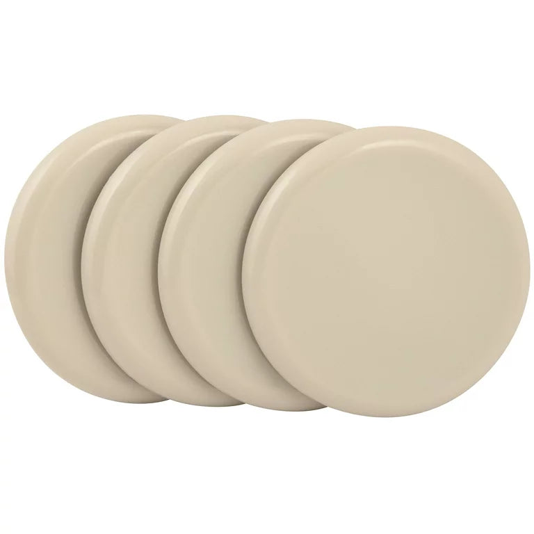 Super Sliders 3-1/2" Deslizadores redondos de plástico para muebles beige, paquete de 4