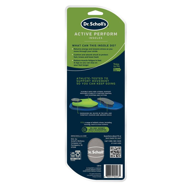 Plantillas activas de Dr. Scholl para hombre - Talla (8-13) M