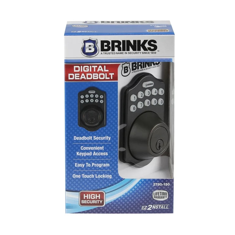 Cerrojo electrónico de bronce toscano con llave Brinks
