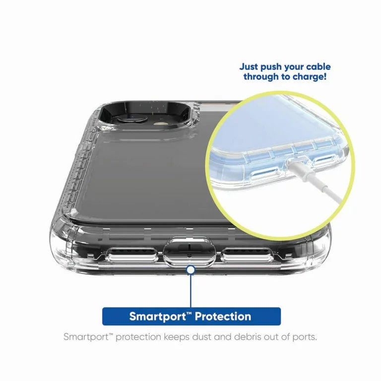 Onn. Funda de teléfono resistente con funda para iPhone 11 / iPhone XR - Transparente
