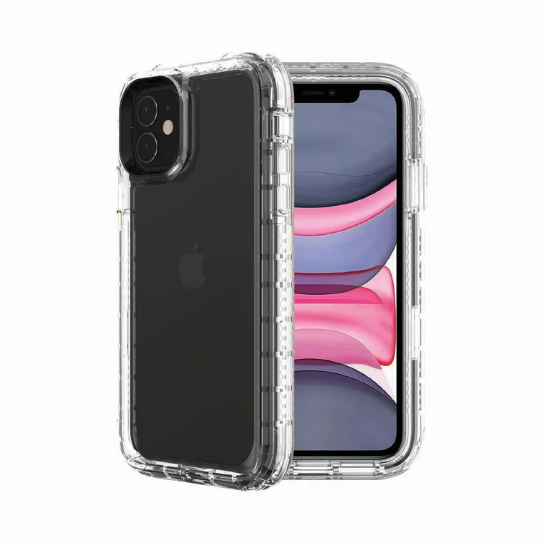Onn. Funda de teléfono resistente con funda para iPhone 11 / iPhone XR - Transparente