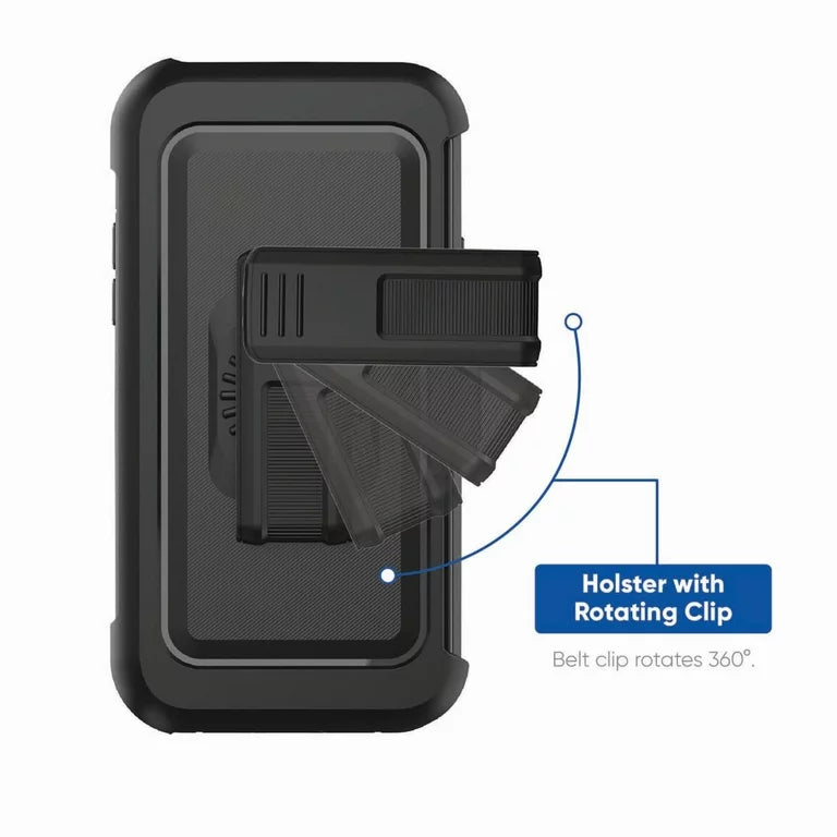 Onn. Funda de teléfono resistente con funda para iPhone 11 / iPhone XR - Transparente