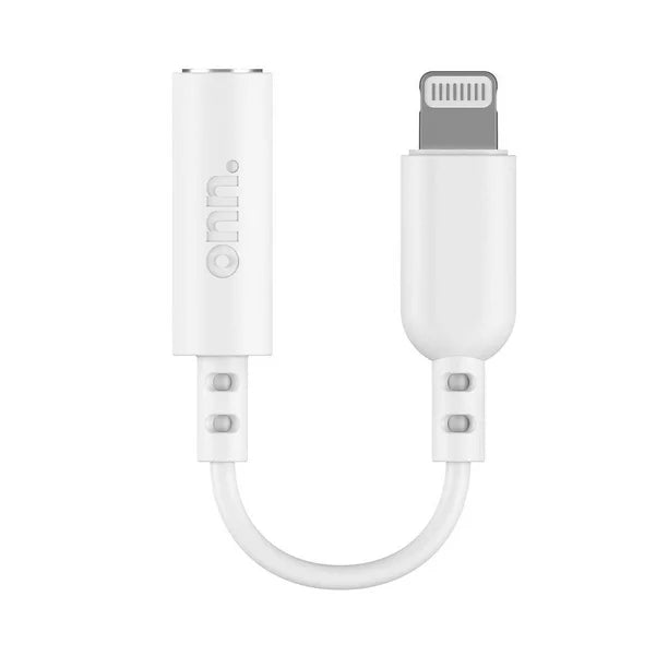 Onn. Adaptador Lightning a AUX de 3,5 mm, hecho para Apple, auriculares Connect