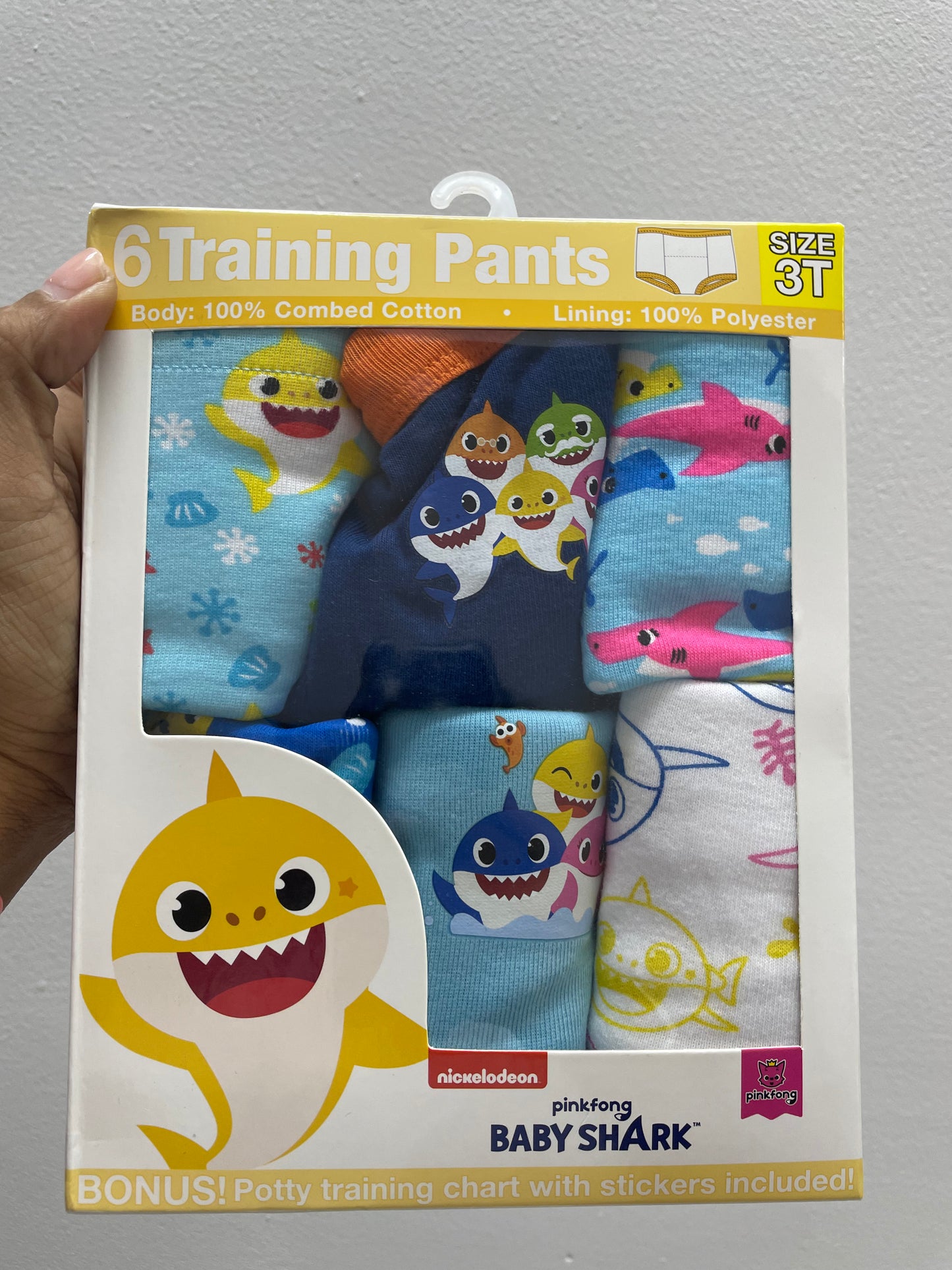 Ropa interior de entrenamiento para niños pequeños Baby Shark 6pk - talla 2T