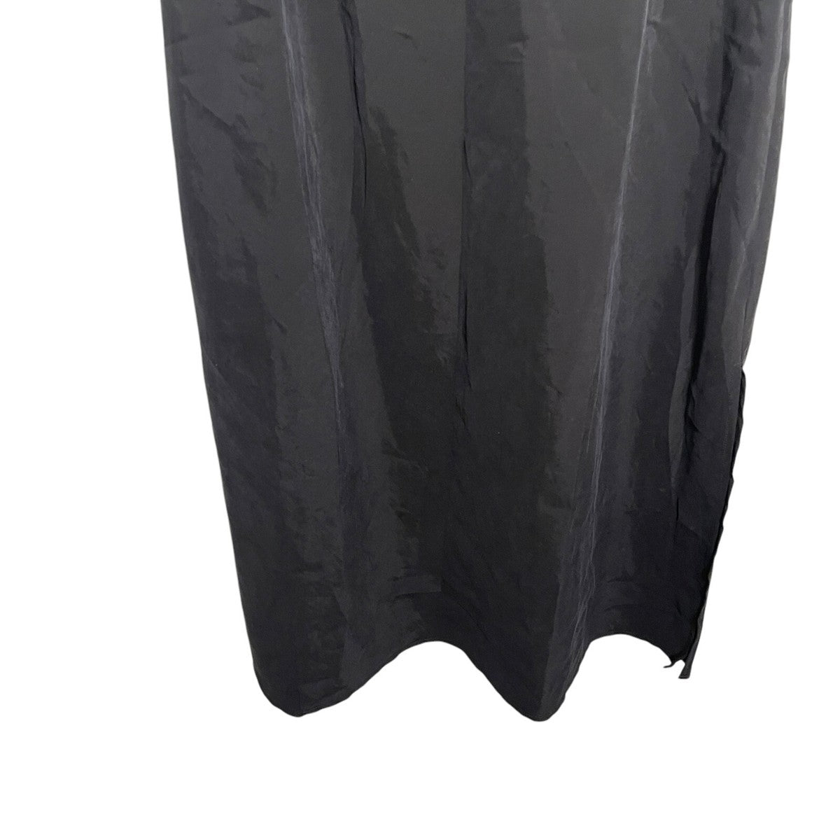 Vestido de hilo universal para mujer, mediano negro con abertura, cambio, sin mangas talla M