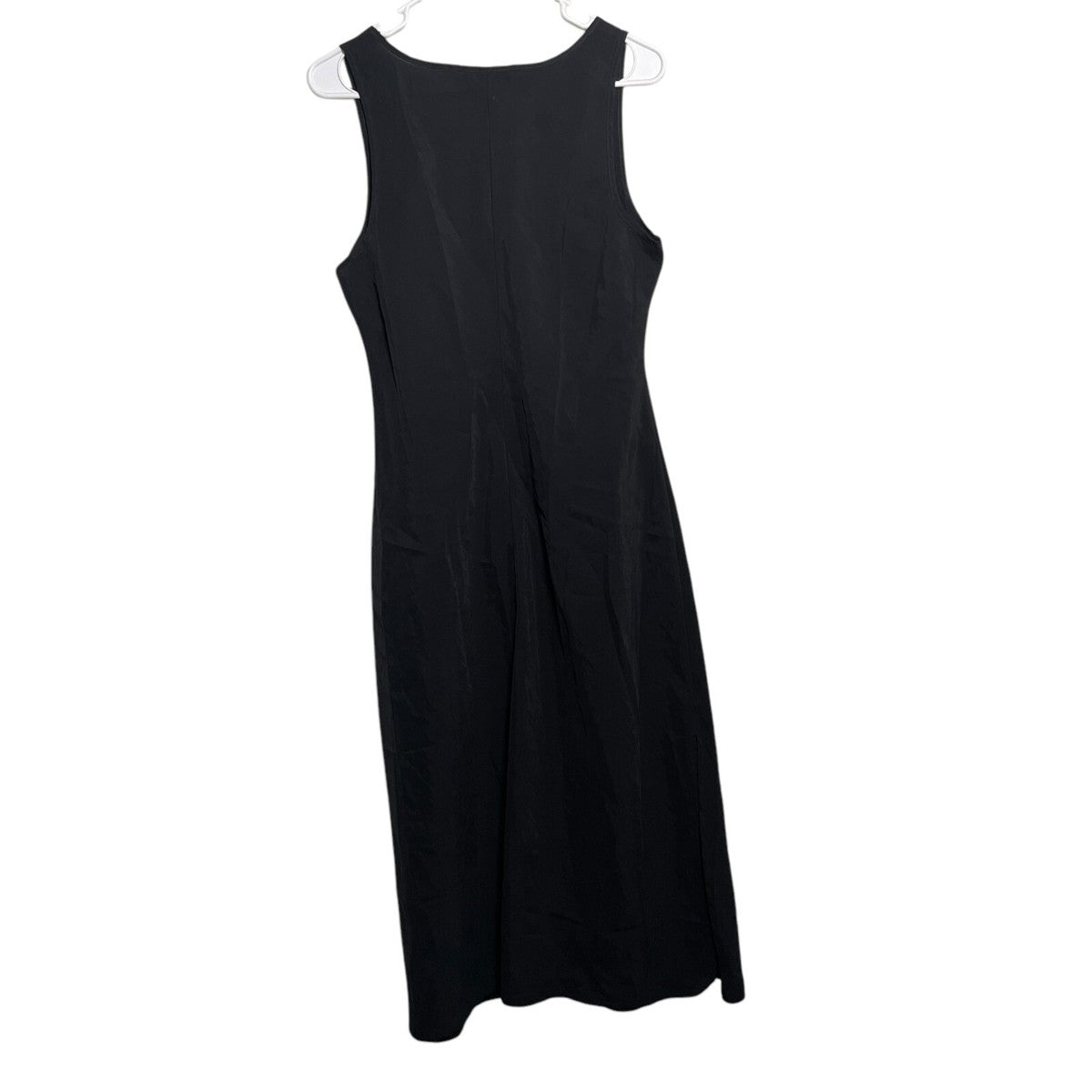 Vestido de hilo universal para mujer, mediano negro con abertura, cambio, sin mangas talla M
