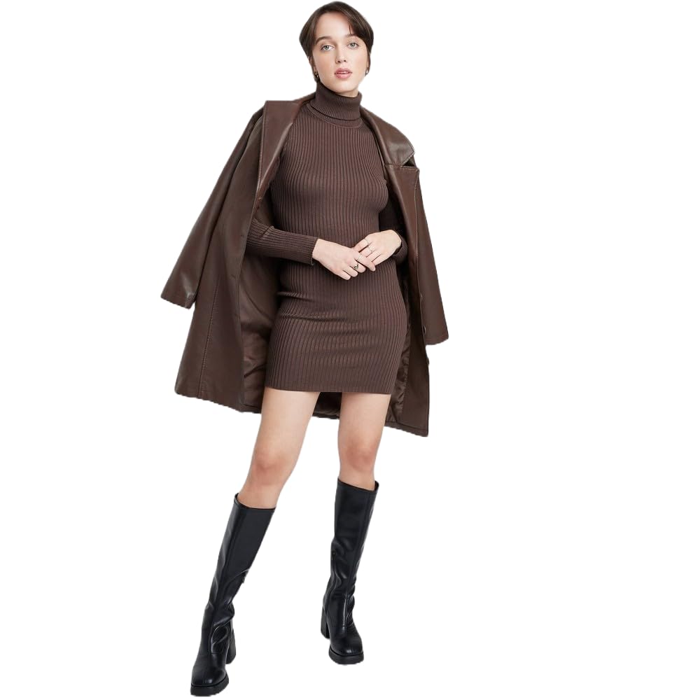 Wild Fable Mini vestido de suéter bodycon de manga larga para mujer - talla XS