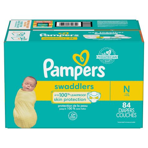 Pañales activos para bebés Pampers Swaddlers - N - 84 pcs