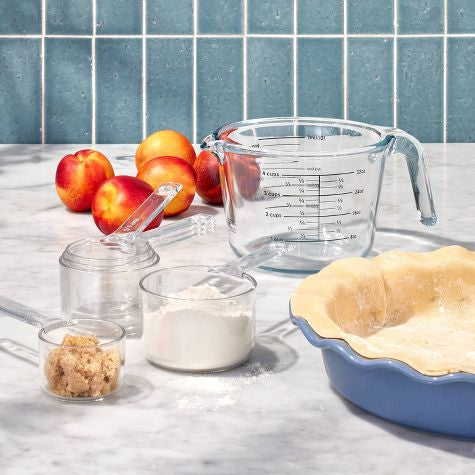 Tazas medidoras de plástico Tritan de 6 piezas transparentes - Figmint™