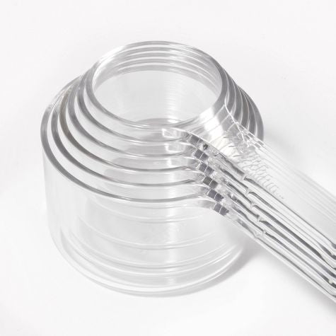 Tazas medidoras de plástico Tritan de 6 piezas transparentes - Figmint™