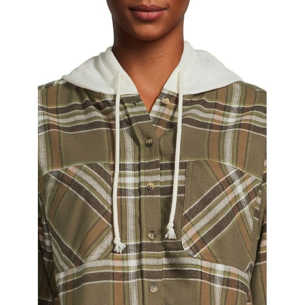 Blusa tipo Camisa de franela con capucha para jóvenes - no Boundaries - talla S