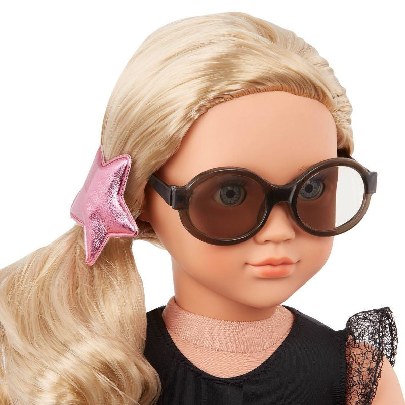 Nuestro kit de inicio de moda de generación en caja de regalo Stella con trajes y accesorios Mix & Match Muñeca de moda de 18"