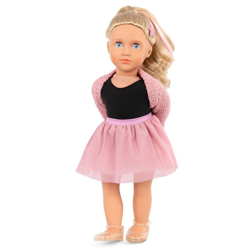 Nuestro kit de inicio de moda de generación en caja de regalo Stella con trajes y accesorios Mix & Match Muñeca de moda de 18"