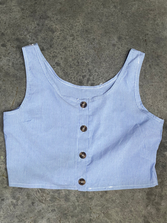 Blusa top a rayas - talla L