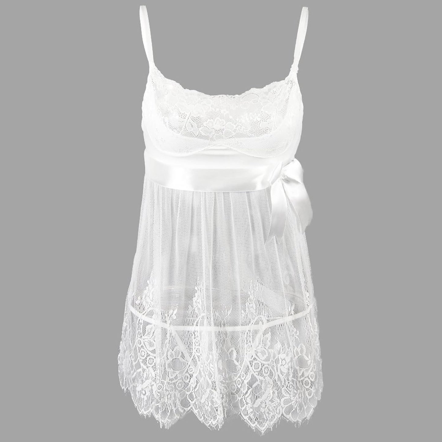 Lencería de encaje Babydoll Camisón de encaje Ropa de dormir- talla s/m