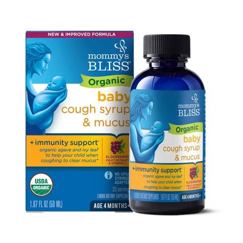 Mommy's Bliss Organic Baby Tos & Mucussirup - Baya de saúco - 1,67 fl oz