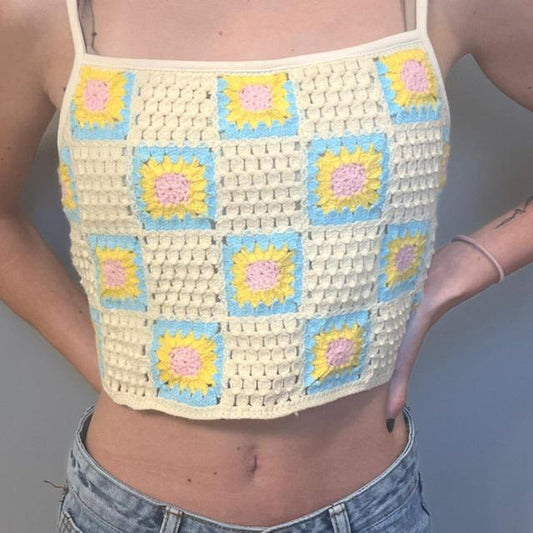 Blusa crop top croché - wild fable - talla 2X