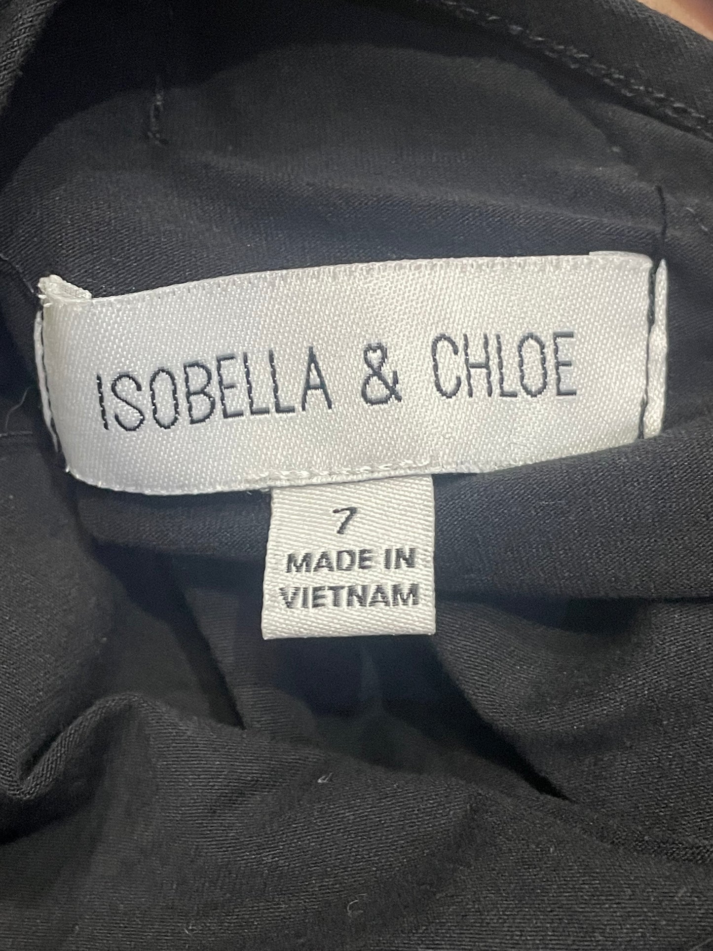 Vestido sin mangas y vuelos , strech - Isabella & Cloe - talla 7