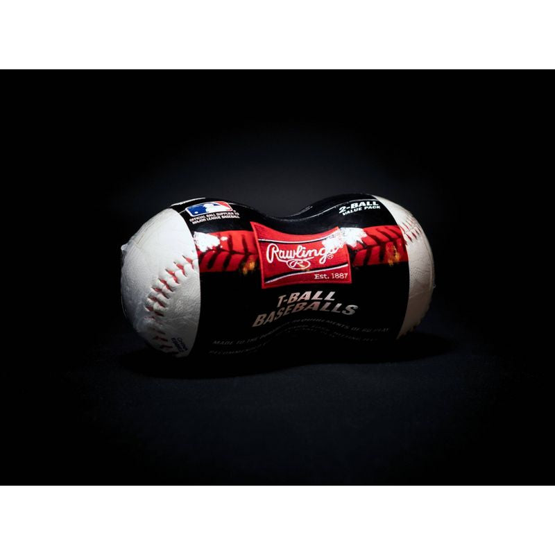 Pelotas de Baseball - Rawlings 6U T Ball 2pk - Blanco