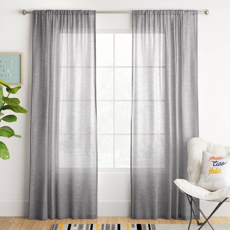 Paneles de cortina de ventana con filtro de luz de 2 piezas - Room Essentials™ Gris
